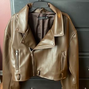 Lioness XXL leather jacket (from Princess Polly)